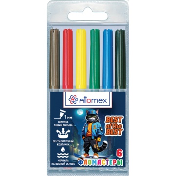 Фломастеры 06цв "Best Of The Best" смываемые вент колп пласт упак е.п