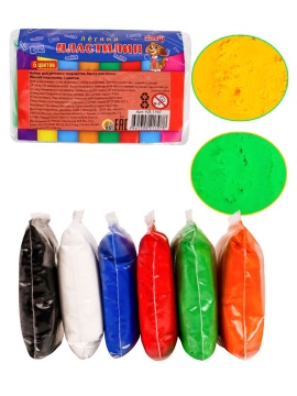 Пластилин супер легкий   6цв*10гр