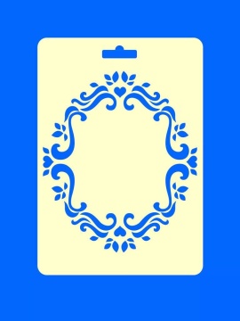 Трафарет 76 Рамка овальная 14*20 см