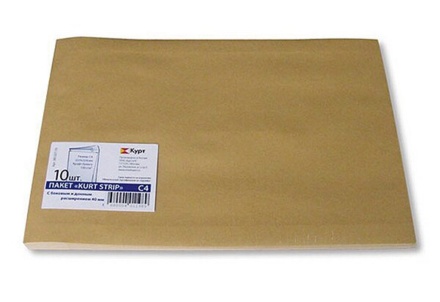 Пакет крафт 229*324*40мм, 130г, отр.лента