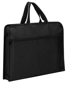 Папка - портфель А4 2 отд. на молнии ткань черная