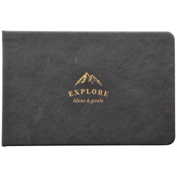 Планинг дат. 2026г А6 64л., кожзам., тв.пер. "Explore. Черный" тисн.фольгой