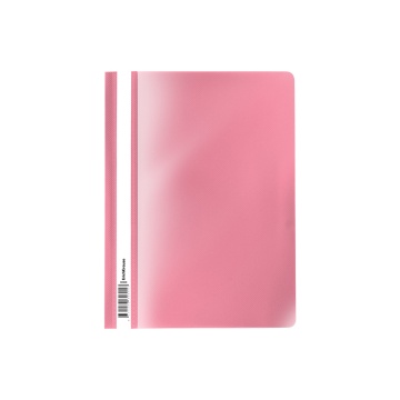 Папка-скоросшиватель пластиковая ErichKrause Diagonal Pastel, A4, розовый (в пакете по 20 шт.)
