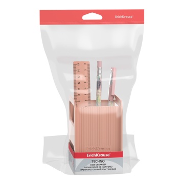 Набор настольный пластиковый ErichKrause Techno, Powder, персиковый