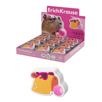 Ластик ErichKrause CapyBarbara (в коробке по 24 шт.)