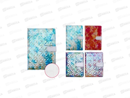 Блокнот BEAUTIFUL TREASURE 14,8 х 20,5 см, 80 л., внутренний блок в клетку, плотность бумаги 70г.м2, 4 дизайна в ассортименте, ОПП-упаковка