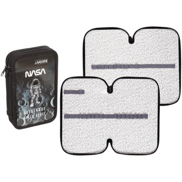 Пенал 2 отд. (205*120*40) молния, картон с конгревным тиснением NASA