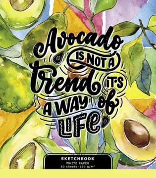 Скетчбук А5  60л., гребень, 120гр/м2 "Яркий Авокадо"