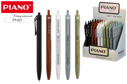 Ручка автоматич. С чернилами на масл.основе. "Piano". цветной корпус ассорти, Синяя