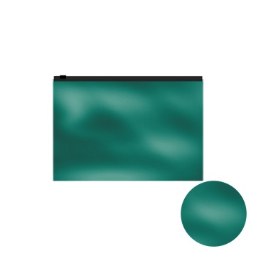 Zip-пакет пластиковый ErichKrause Glossy Ice Metallic, B5, непрозрачный, бирюзовый (в пакете по 12