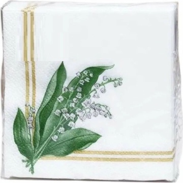 Салфетка Art Bouquet "Ландыши" 20*20см, 30шт., 2-х слойная