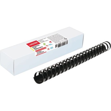 Пружины для переплета пластиковые 19мм, 100шт, черный