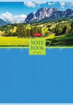 Тетрадь А4 80л кл. скоба Hatber "Живописные пейзажи" глянц.лам.