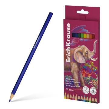 Карандаши трехгранные 12цв "Safari" карт упак е.п