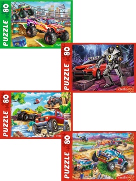 Пазлы   80 элементов  163*225мм. "Крутой вираж"