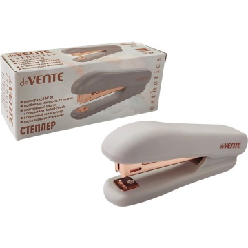 Степлер deVENTE 10 до 12л, Esthetics, пластик, антистеплер, лавандово-пепельный