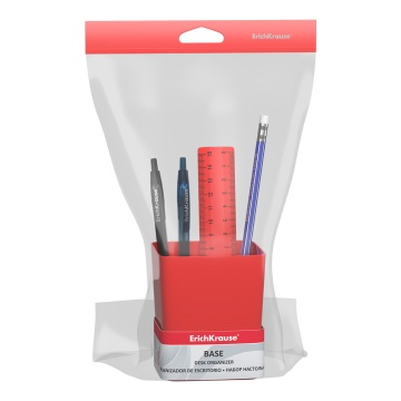 Набор настольный пластиковый ErichKrause Base, Classic, красный