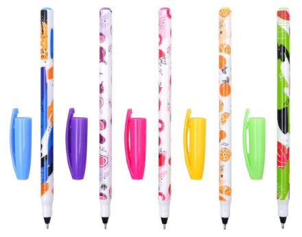 Ручка шариковая ПандаРог синяя, цвет корпуса в ассортименте 0,7мм, инд., ш.к *25.1500