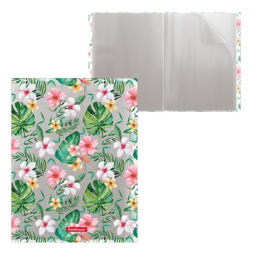 Папка файловая пластиковая ErichKrause Tropical Nature, c 30 карманами, A4 (в пакете по 4 шт.)