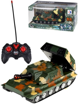 Машинка на р/у "Военная спецтехника" 28см, свет,звук,5*АА не в компл