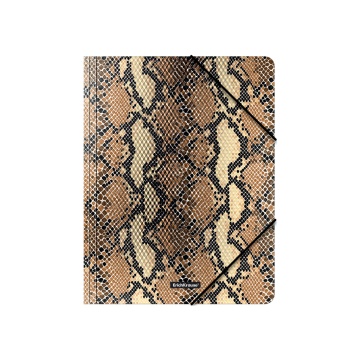 Папка на резинках пластиковая ErichKrause Python Print, A4 (в пакете по 4 шт.)