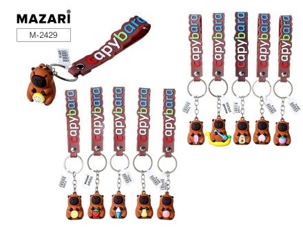 Брелок "Капибара" 4*3см, 12 диз.