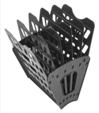 Лоток веер 6 секционный, черный