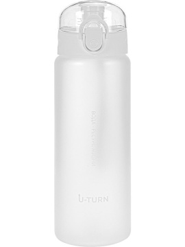 Бутылка для воды  780мл "Нежный оттенок" с крышкой-защёлкой, белый