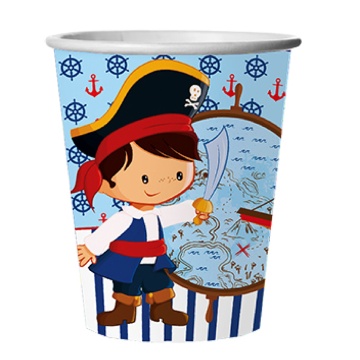 Стакан бум. 250 мл, 6 шт "Приключения пирата"