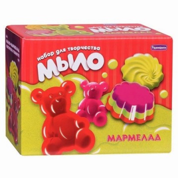 Набор для мыловарения "Мыло - мармелад" 4 формы, светится в темноте