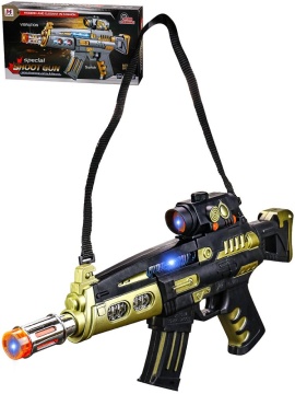 Игрушка автомат 38см "Точная цель" свет, звук, 3*AА не в к-те,в коробке