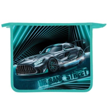 Папка д/тетрад. А5 (240*205*45) 1отд. молния сверху, пластик "Urban car" диз. с двух сторон