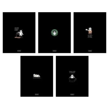 Тетрадь А5 48л кл. Hatber "Coffee Story" глянц.лам., 5 диз.в спайке