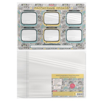 Расписание уроков пластиковое ErichKrause Gamepad, А3