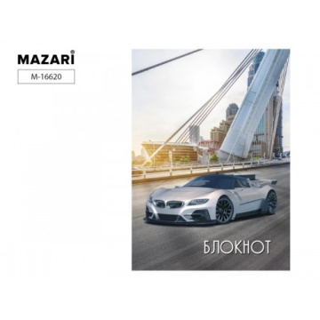 Блокнот А6, 40 л. Клетка. Обложка картон. Спираль. Автомобиль