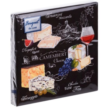 Салфетка Bouquet de Luxe "Застолье" 24*24см, 25шт., 3-х слойная