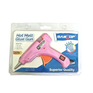 Клеевой пистолет, мощность 20 Вт, диаметр клеевого стержня 0,7см (2 стержня в комплекте)