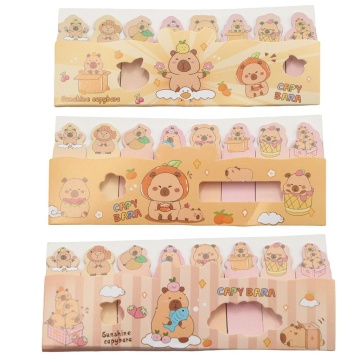 Закладки с липким краем (55*126мм)  8 цв, по 15л. "Капибара"