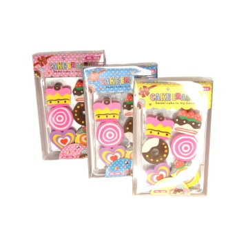 Набор ластиков  6 шт. "Тортики"