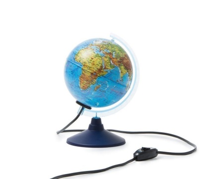 Глобус д-р 150 Физический, подсветка, классик, в коробке