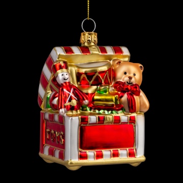 Украшение ErichKrause Decor Сундук с игрушками 9см, стекло