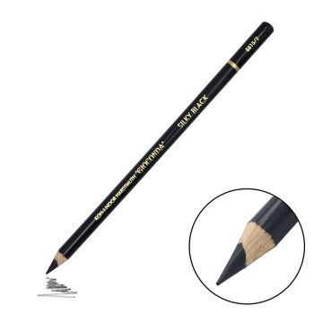 Карандаш цветной Koh-I-Noor GIOCONDA SILKY НB художественный, черный матовый