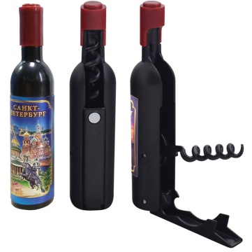Штопор 11см "Санкт-Петербург. Медный, Исаакий, Спас", магнит