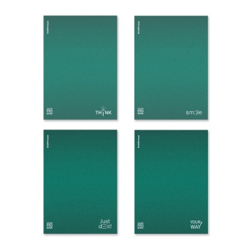 Тетрадь общая ученическая с пластиковой обложкой на скобе ErichKrause Symbol, зеленый, B5, 60 листов