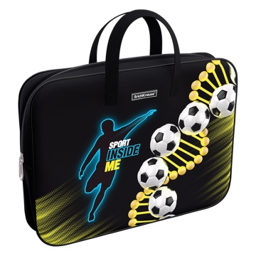 Папка А4 (360*290*70) с ручками, молния, ткань "Sport DNA"