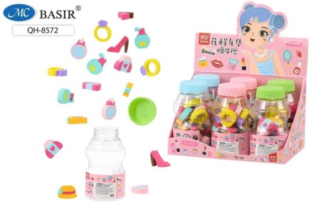 Ластик "ДАМСКИЕ ШТУЧКИ". 2,5*2 см. В форме сумочки, колечка, шляпки и т.д. Ассорти