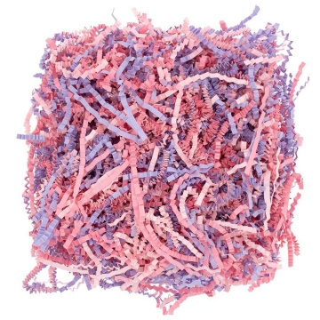 Наполнитель бумажный 50гр, 3 мм, микс бледно-лиловый, розовый, розовый фламинго