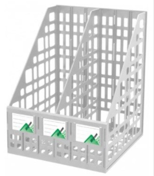 Накопитель д\бумаг верт.сборный 2 отд. серый