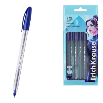 Набор из 8 ручек шариковых ErichKrause U-108 Stick Classic 1.0, Ultra Glide Technology, цвет чернил