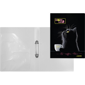 Папка на кольцах (без блока) А5 deVENTE. MooreCafe", внутр.карман